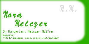 nora melczer business card